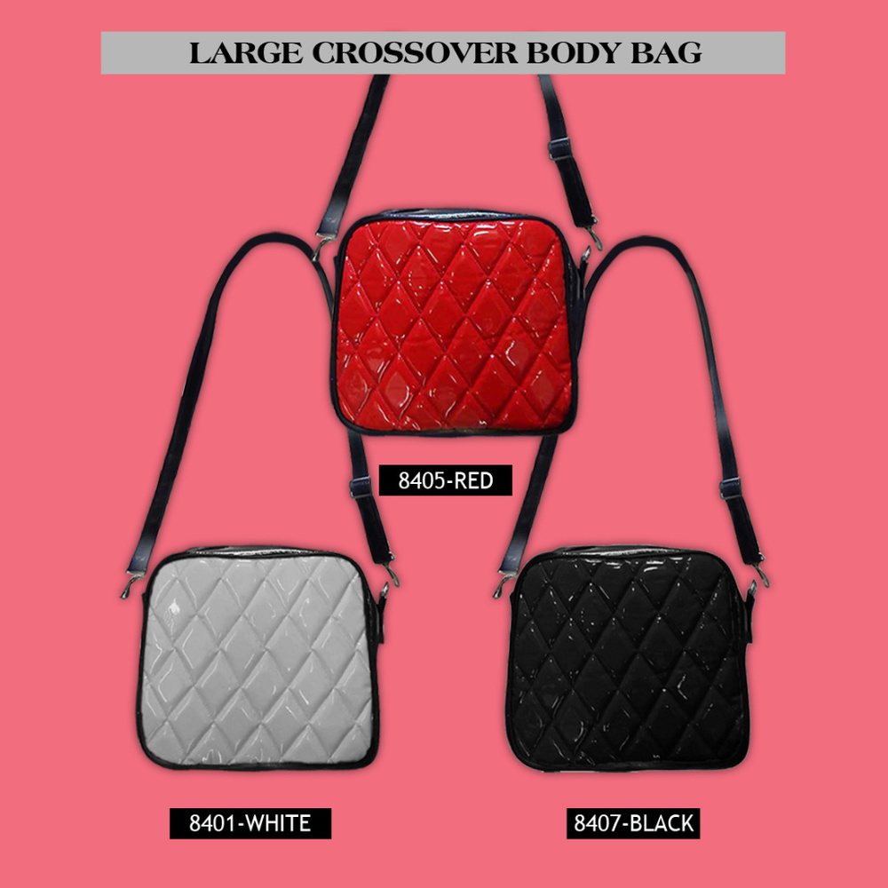 US HANDMADE LARGE CROSSBODY BAG W/ "SHINY DIAMOND"